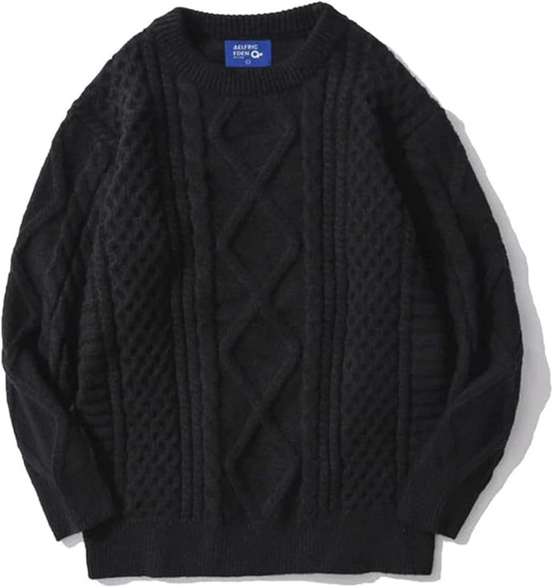 Oversized Kabelgebreide Trui voor Heren met Fairisle Patroon