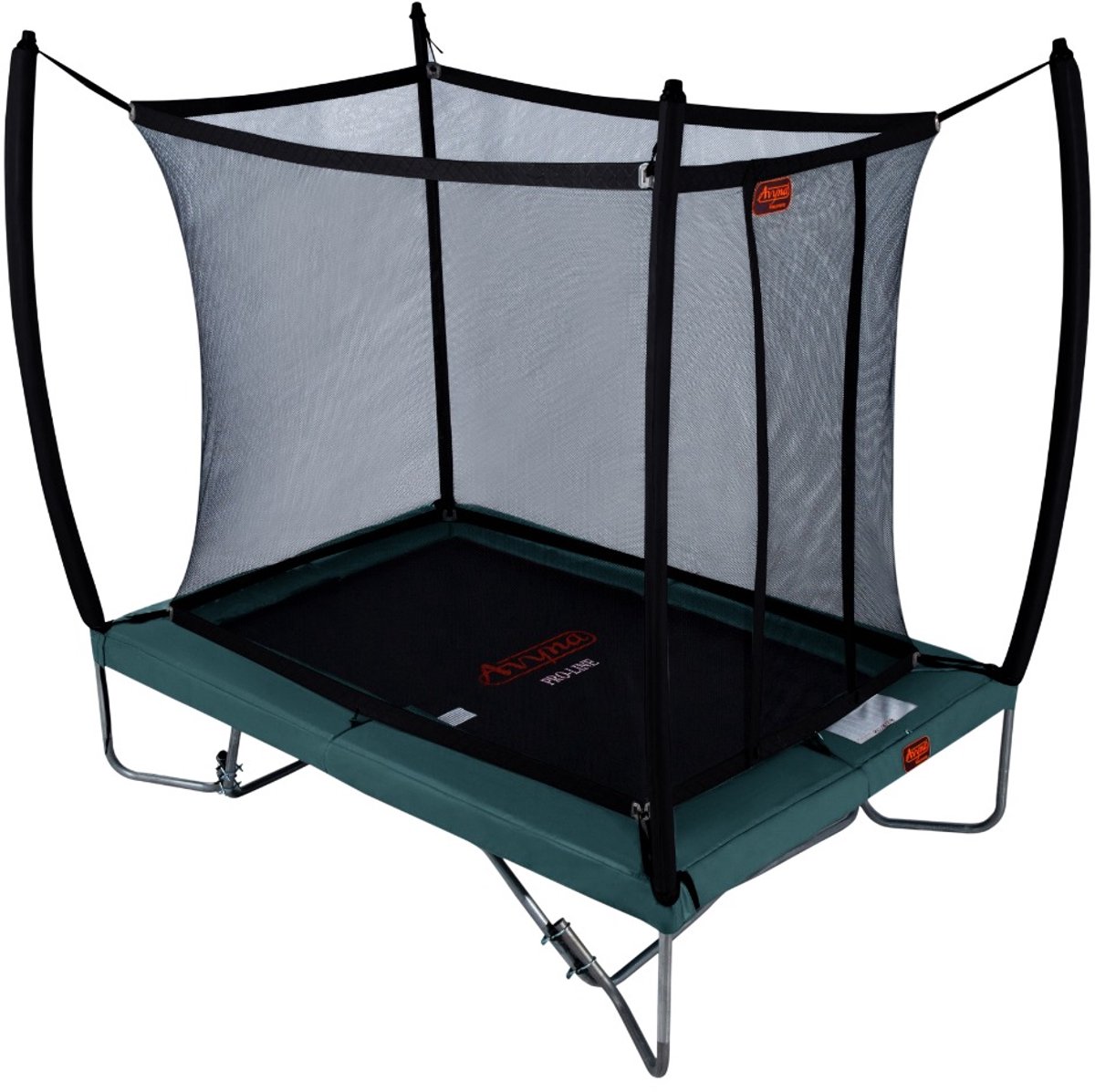 Avyna Pro-Line trampoline 213 - 275x190cm + Royal Class Veiligheidsnet & gratis Trapje - Groen