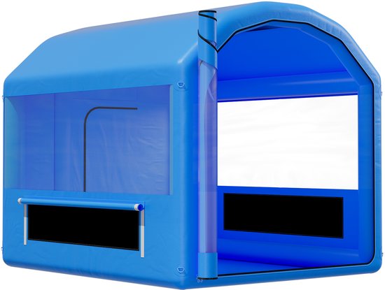 VEVOR Opblaasbare Spuitcabine 3 x 2,6 x 2,6 m, Spuitcabine Tent met 550 W Blower & Luchtfiltersysteem, Rond Dak, PVC, Spuiten voor Metalen Onderdelen van Motorvoertuigen, Blauw — afbeelding 2