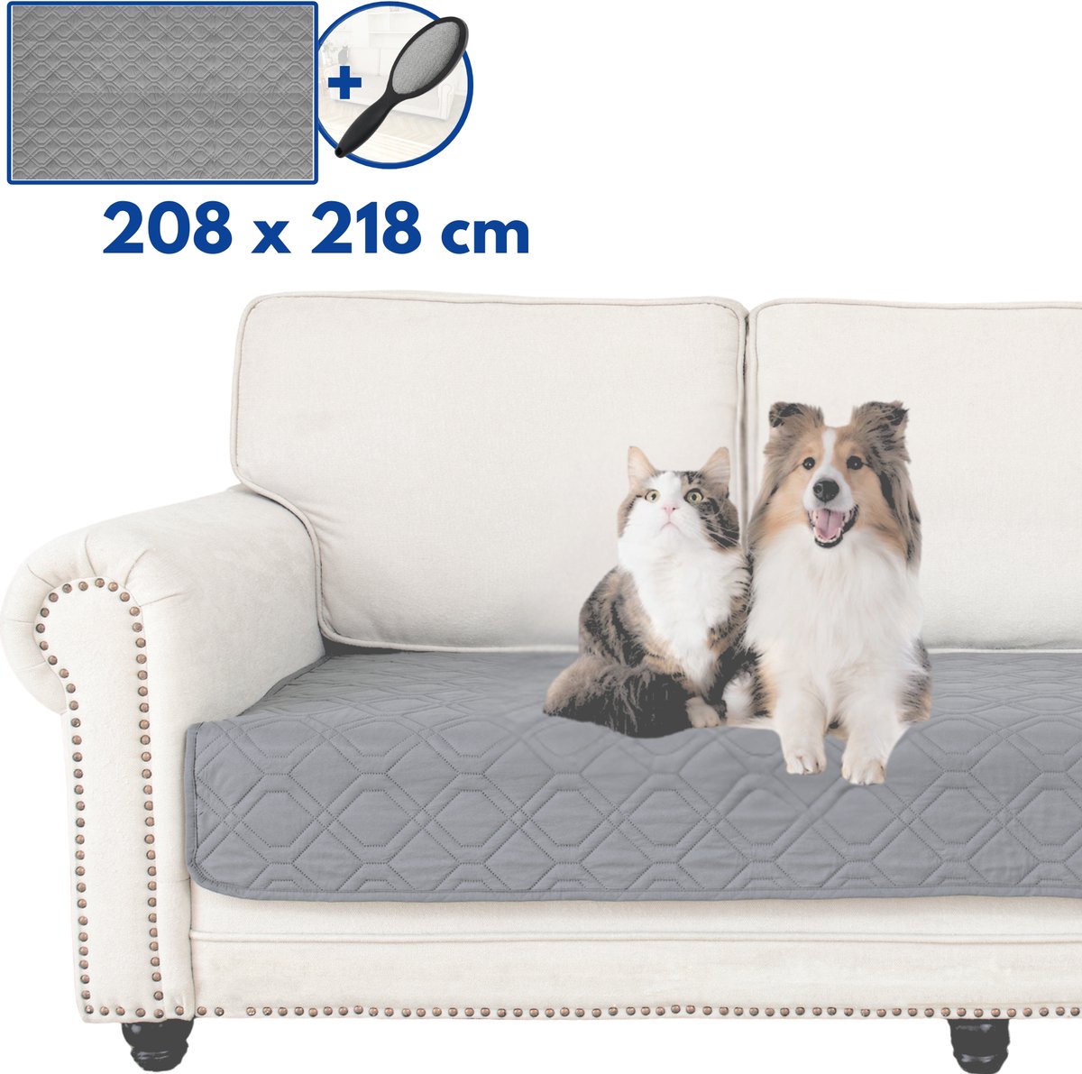 Bol.com Hilvard - Hondendeken groot wasbaar - Kattendeken - Hondendeken auto achterbank - Bankbeschermer - Geschikt voor bank, a... aanbieding