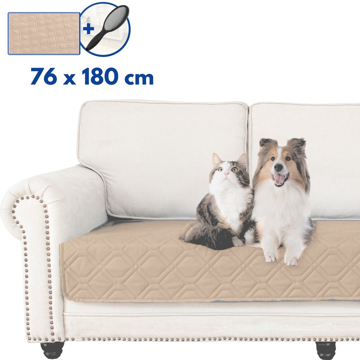 Bol.com Hilvard - Hondendeken - Kattendeken - Bankbeschermer - Hondendeken auto achterbank - Geschikt voor bank, auto en bed - Z... aanbieding