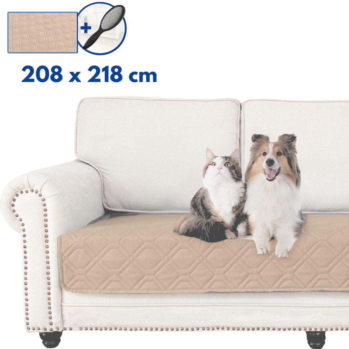 Bol.com Hilvard - Hondendeken groot wasbaar - Kattendeken - Hondendeken auto achterbank - Bankbeschermer - Geschikt voor bank, a... aanbieding