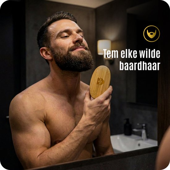 BAØRD Houten Baardborstel – Baardverzorging – Baardstijler Care – Beard Brush Cadeau Mannen – Voor Baardolie En Baardbalsem Cadeautjes – Baard Borstel Geschenk Heren - Vader Kados Man - Verjaardag Kado Top 10 - Cadeautje Voor Hem