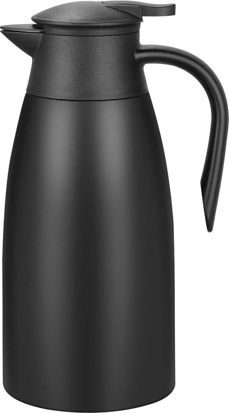 Thermos - 1,9 Litre - Thermos - Isolant - Café et thé - Chaud et froid - Zwart