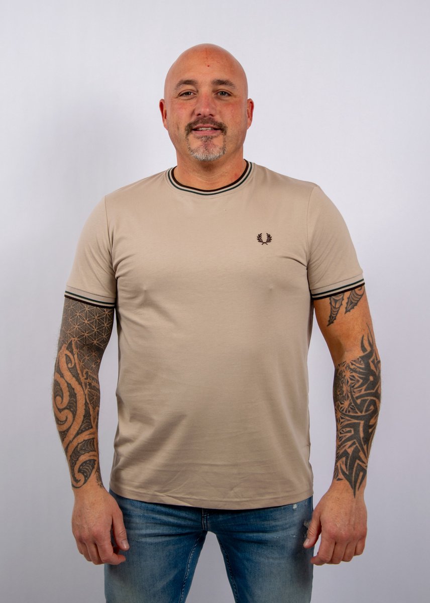 Fredperry Fp T-Shirt Met Twin Tipped Fashion Wear Volwassen Ander