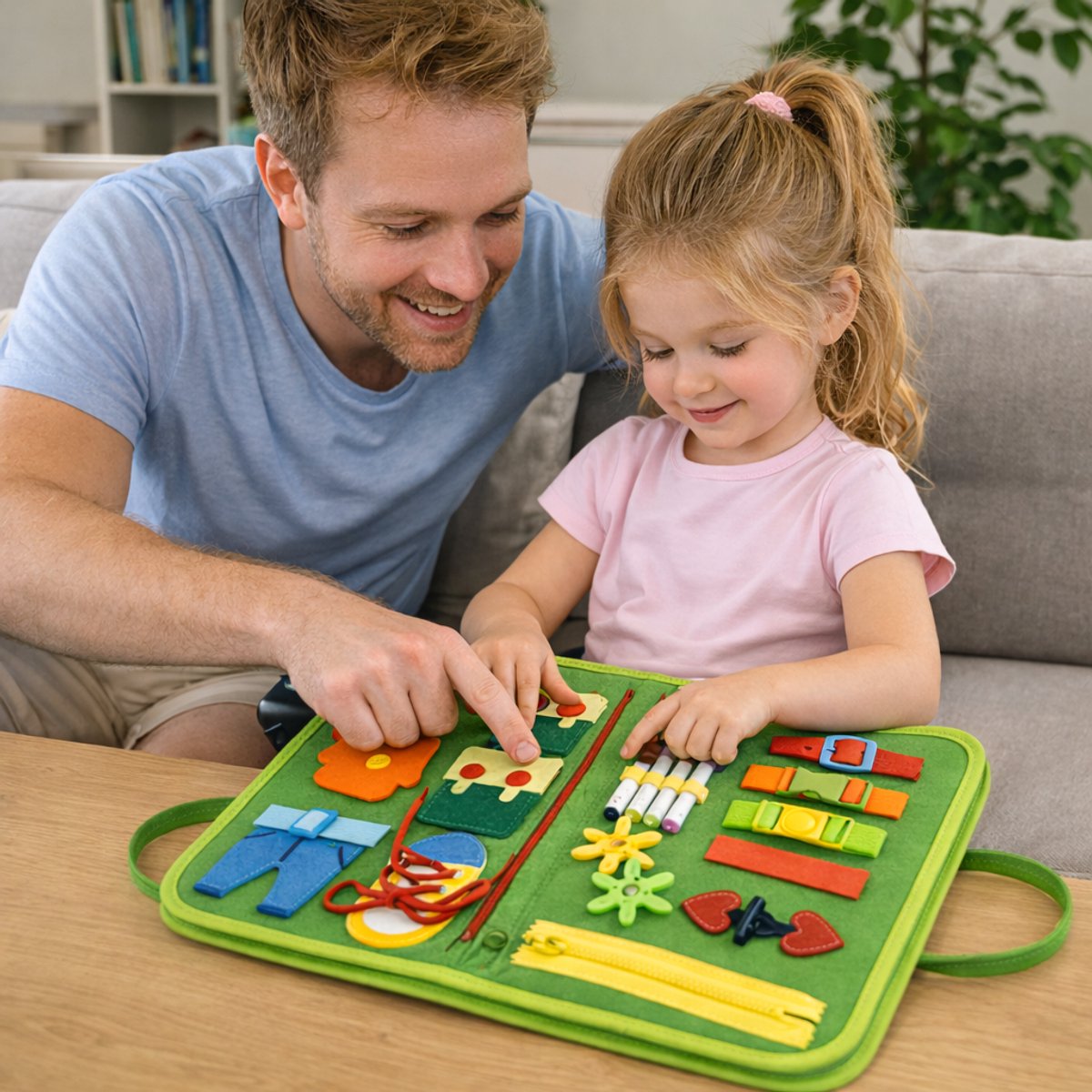Montessori Busy Board Boek - Bussy Board - vanaf 3 Jaar – Educatief Speelgoed – Motoriek - Cijfers & Ritsen – Montessori Boek - Speelgoed Auto - Speelgoed Voor Onderweg - — afbeelding 8
