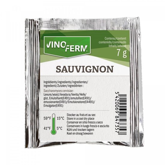 Korrelgist, Wijngist Vinoferm Sauvignon, 7g
