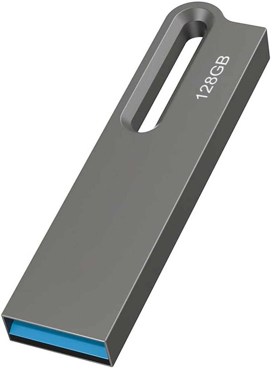Snelle USB-stick 128GB - USB 3.0 Geheugenstick voor PC, Laptop en Tablet - Duurzame Metalen Behuizing