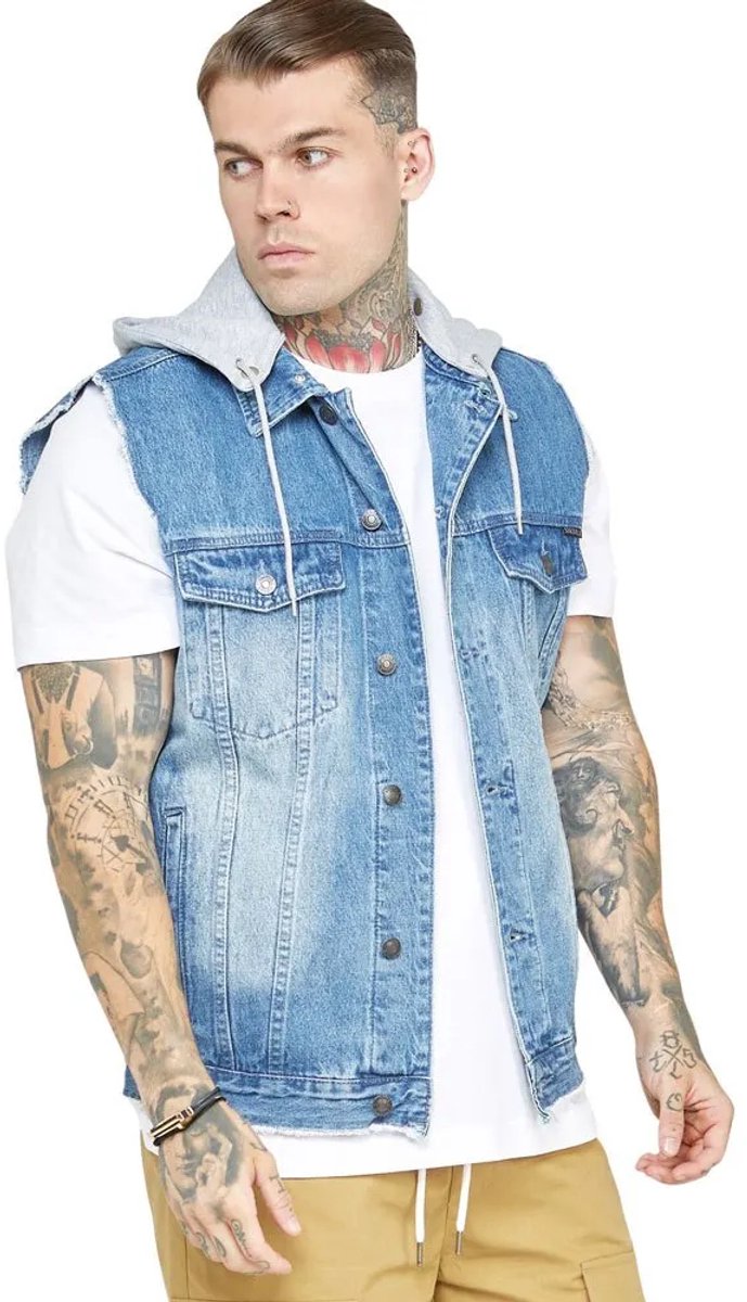 Siksilk Rinse&denim Vest Blauw XS Man