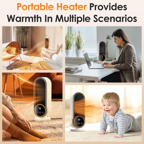 Mini heater – Ventilatorkachel met Stekker en Afstandsbediening 600W