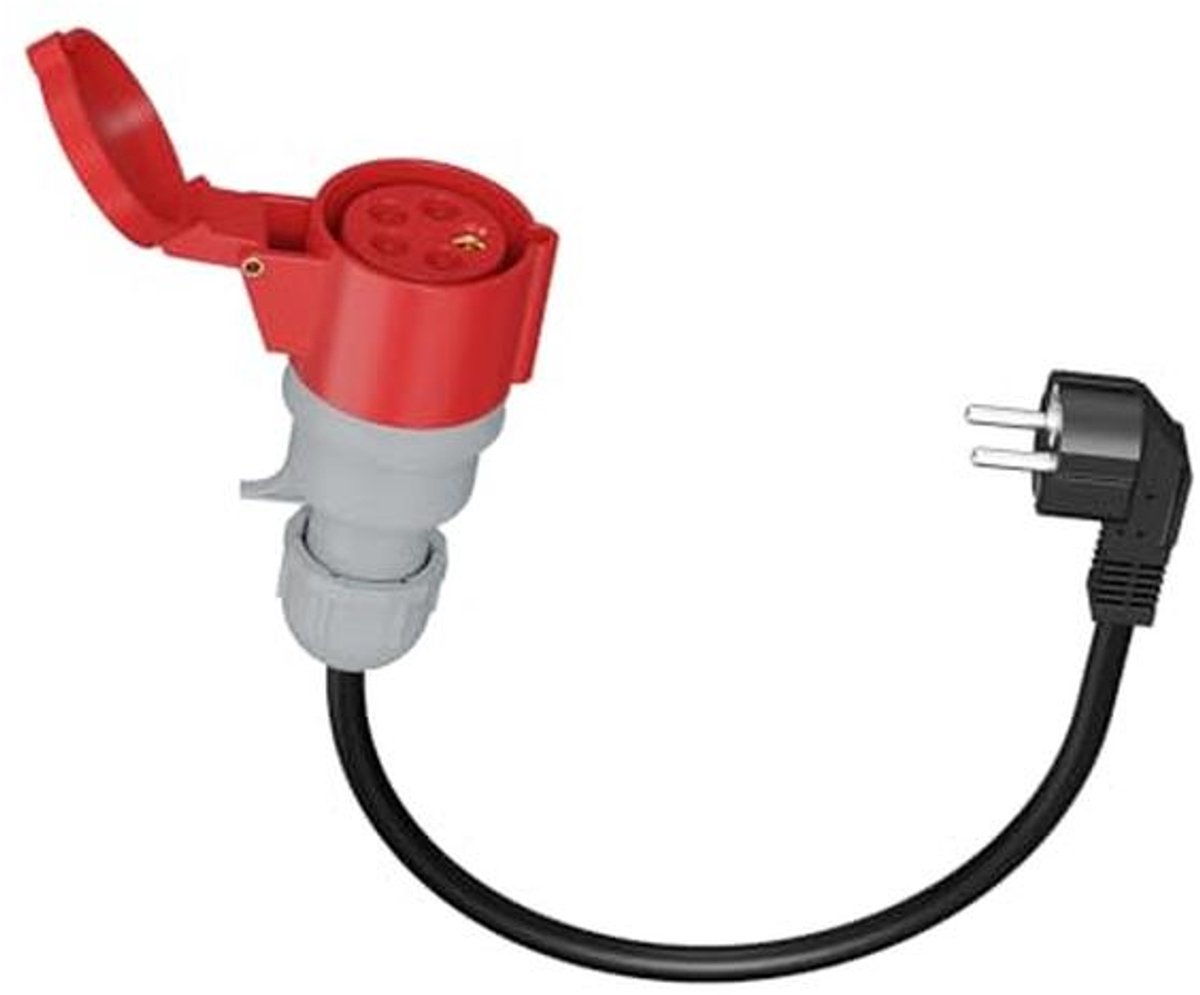 CEE-adapterkabel 45 cm voor caravans en campers - 16 A 415 V driefasig