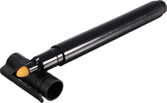 Zwarte valsgeld detecteerpen met dop en gele punt.