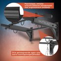DH FitLife 4-in-1 pull-up bar wall mounted, 200 kg loadable, 6 non-slip handles, 3 hanging eyelets for punching bag and sling trainer, incl. sleeve anchors (sleeve anchors