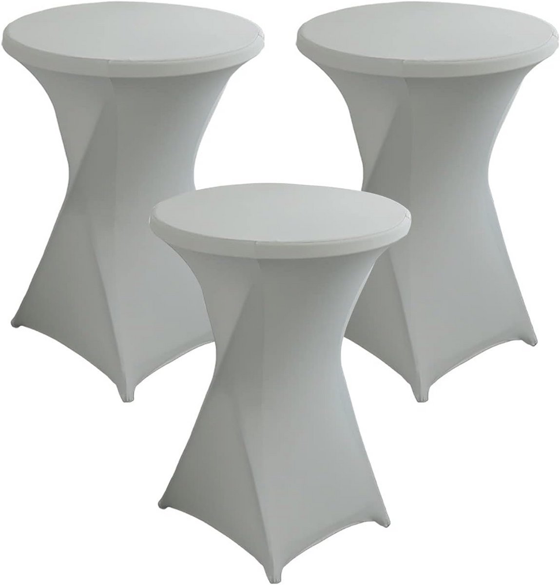 Set van 3 Elastische Statafelhoezen voor Ronde Tafels (60-80 cm Diameter)