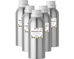 Neemolie met Emulgator Mix 5x Liter - Wateroplosbaar - Pure Neem Olie met Emulgator om Neem Spray te maken voor mens, dier en plant - Direct te Gebruiken