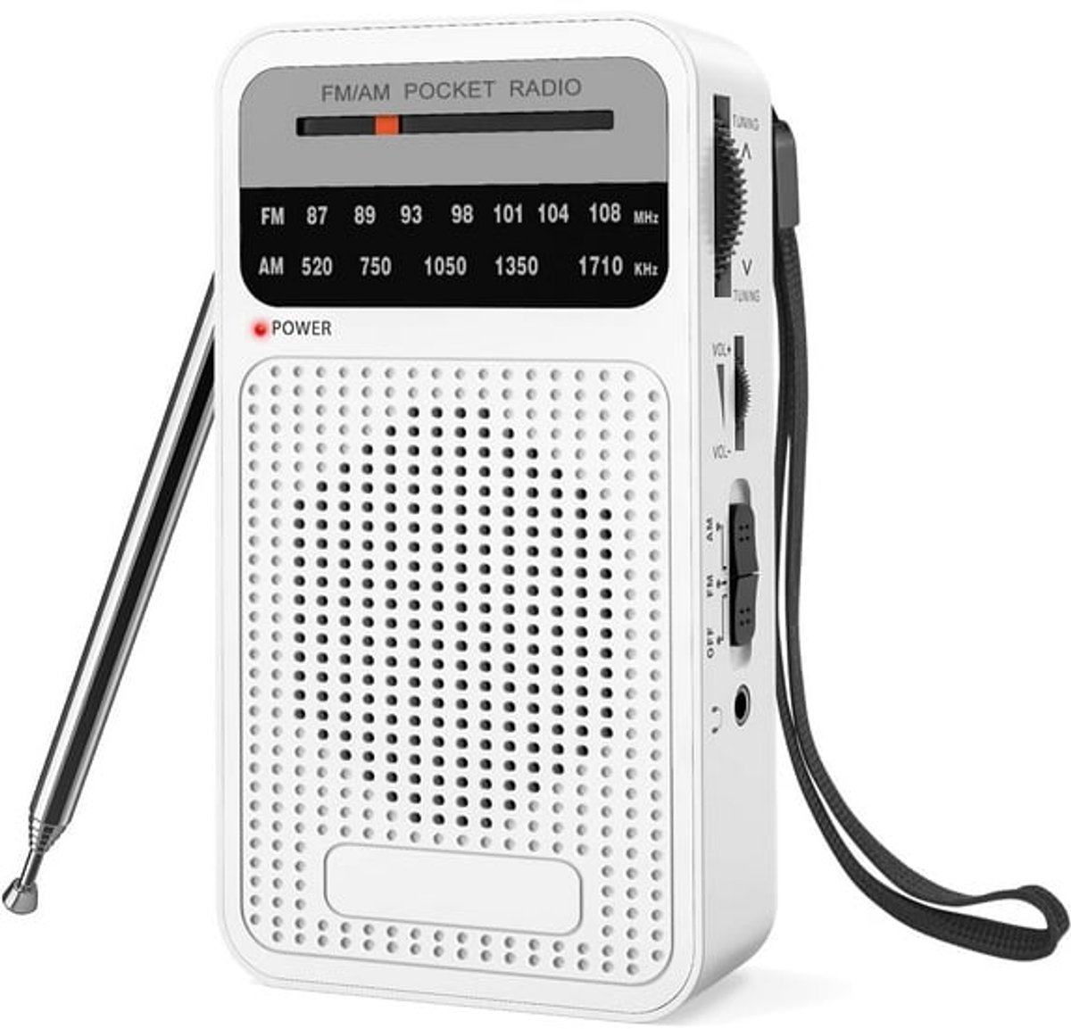 Radio Noodradio Kleine Draagbare Radio Portable AM FM Radio Met Beste Ontvangst 72 Uur Batterijduur Noodpakket Denk Vooruit Luide Speaker 2 AA Batterijen Koptelefoonaansluiting voor Binnen Buiten Noodgebruik zilver