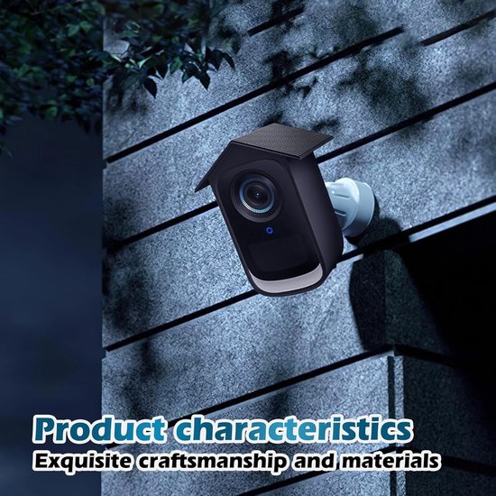 2 stuks Siliconen beschermhoes geschikt voor Eufy 3C camera - zwart siliconen beschermhoes bewakingscamera - bewakingscamera beschermhoes - Weerbestendige siliconen behuizing - voor buiten van Merkloos — afbeelding 3