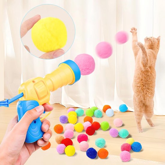 Molain Zachte kattenballen - 1 inch kitten pompons (30 stuks) interactief interactief speelspeelgoed voor binnen