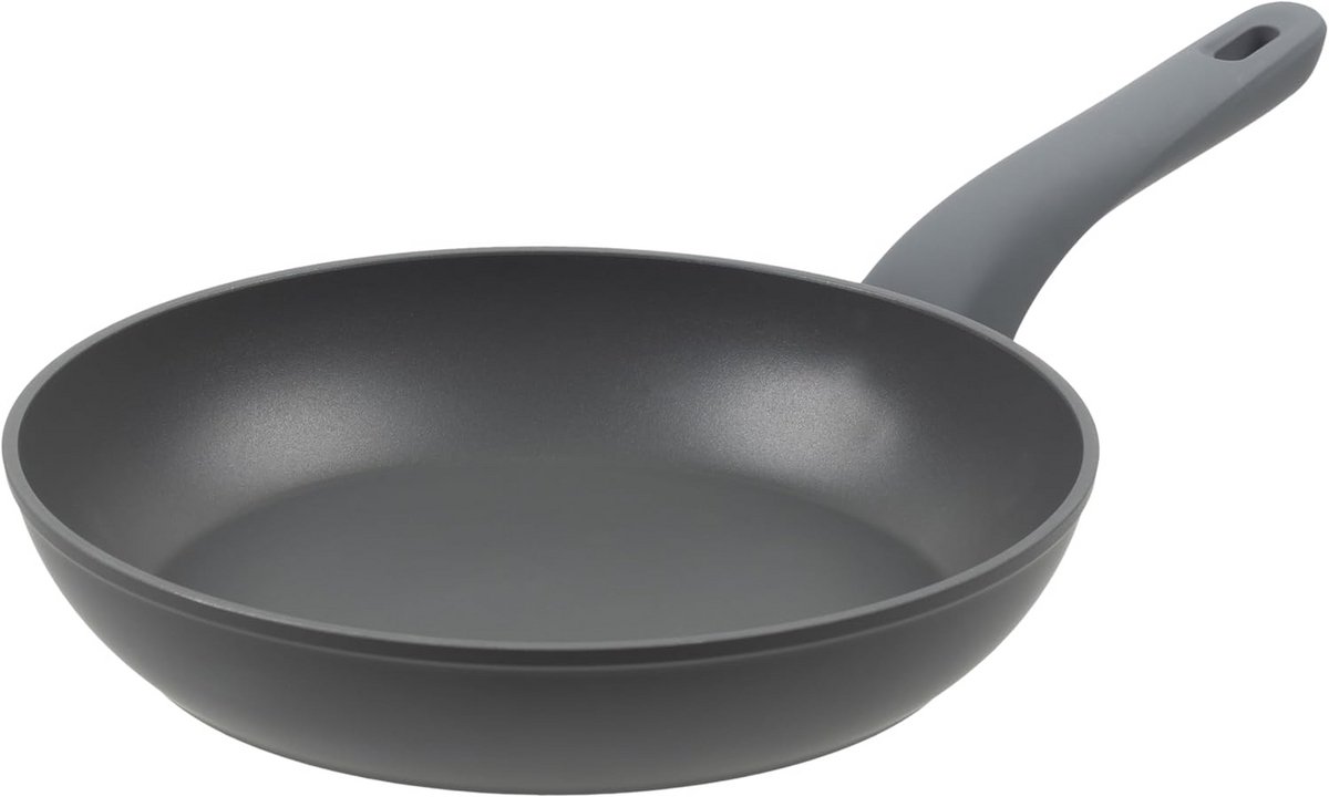 Koekenpan 24 cm van recyclebaar aluminium - geschikt voor inductie en alle kookplaten - keramische PFAS-vrije antiaanbaklaag - versterkte bodem - ergonomische handgreep