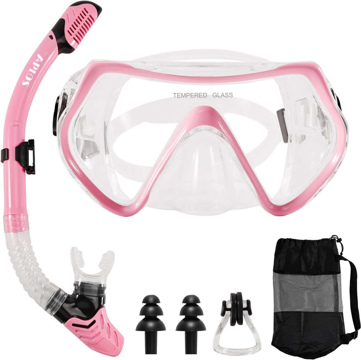 Snorkelset Volwassenen met Droge Snorkel en Duikbril - Anti-Condens & Lekvrij