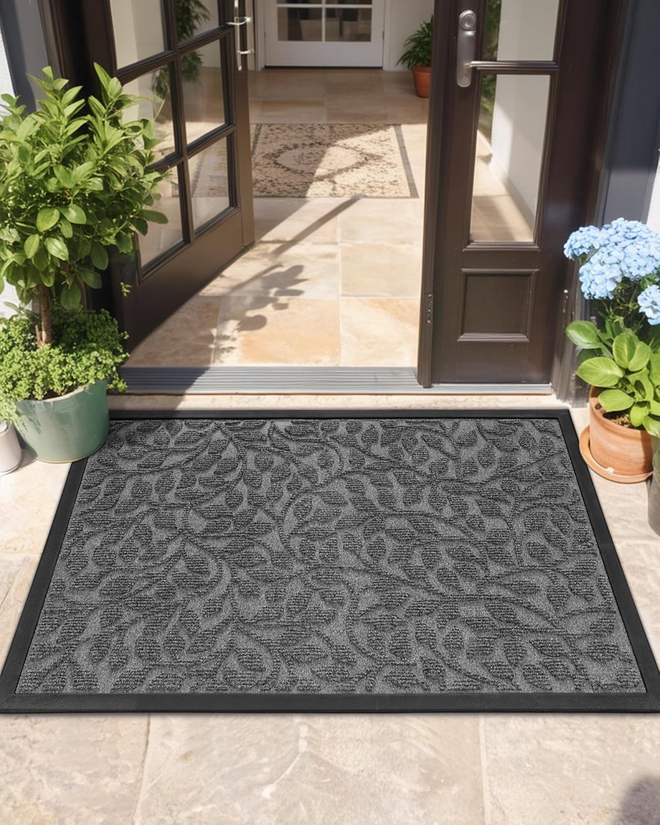 Gegoten aluminium buitendeurmat 60x90 cm matte afwerking