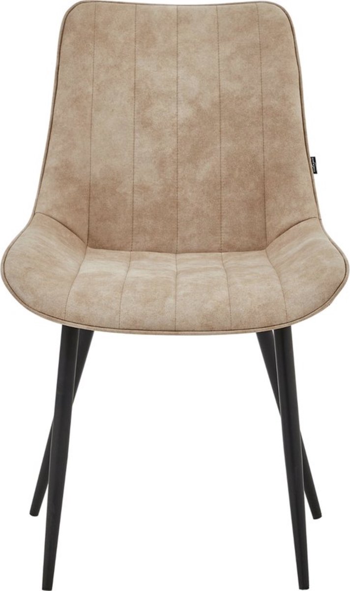 Colenis® - Verta Eetkamerstoel - Set Van 6 - Sand - Microfiber - Industrieel - Stoel – foto 3