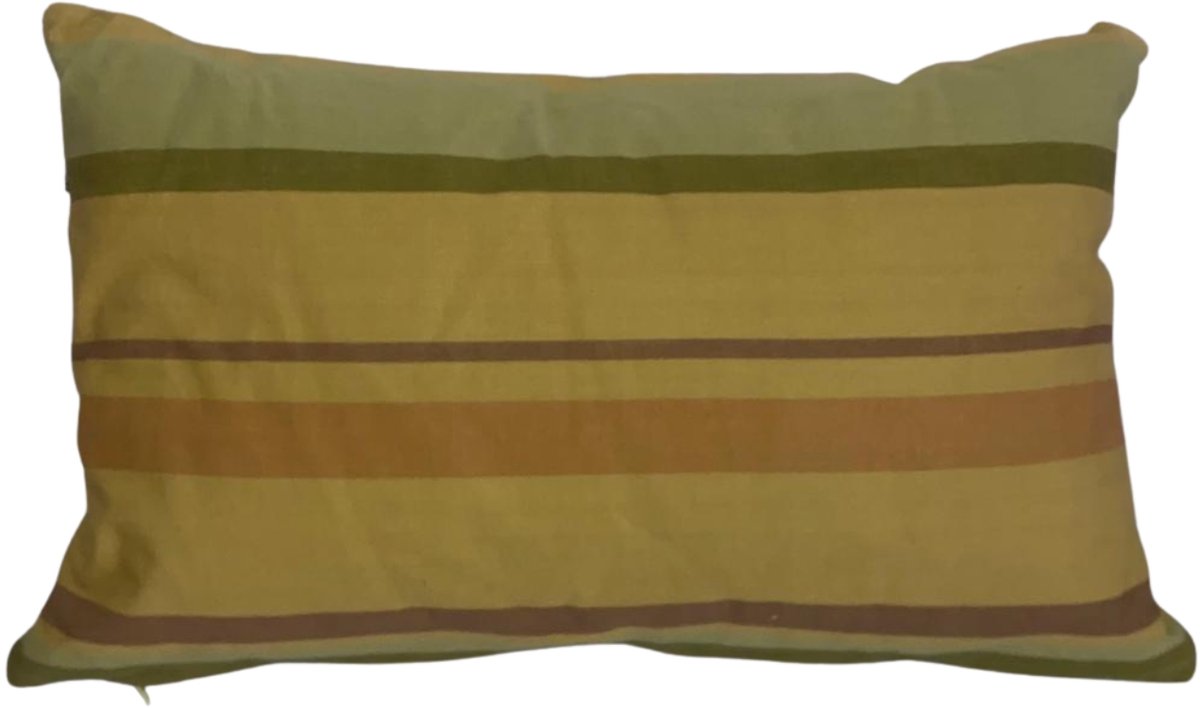 Mica Gestreept Sierkussen 55x35 cm – Groen – Decoratiekussen