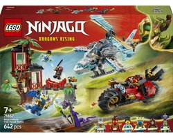LEGO® NINJAGO® Véhicules Ninja à la Cabane dans les Arbres - Jouet d'Action - Set de Jeu avec Cabane dans les Arbres, Hélicoptère, Motocyclette et 6 Minifigures - Set de Construction pour Enfants À Partir de 7 Ans - Conseil Cadeau - 71857