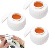 Golfbal Shotglas 3-pack - 1.5 oz Collectible met Sluitdop - Grappig Golf Cadeau voor Vaderdag en Verjaardag - Golfthema Glas