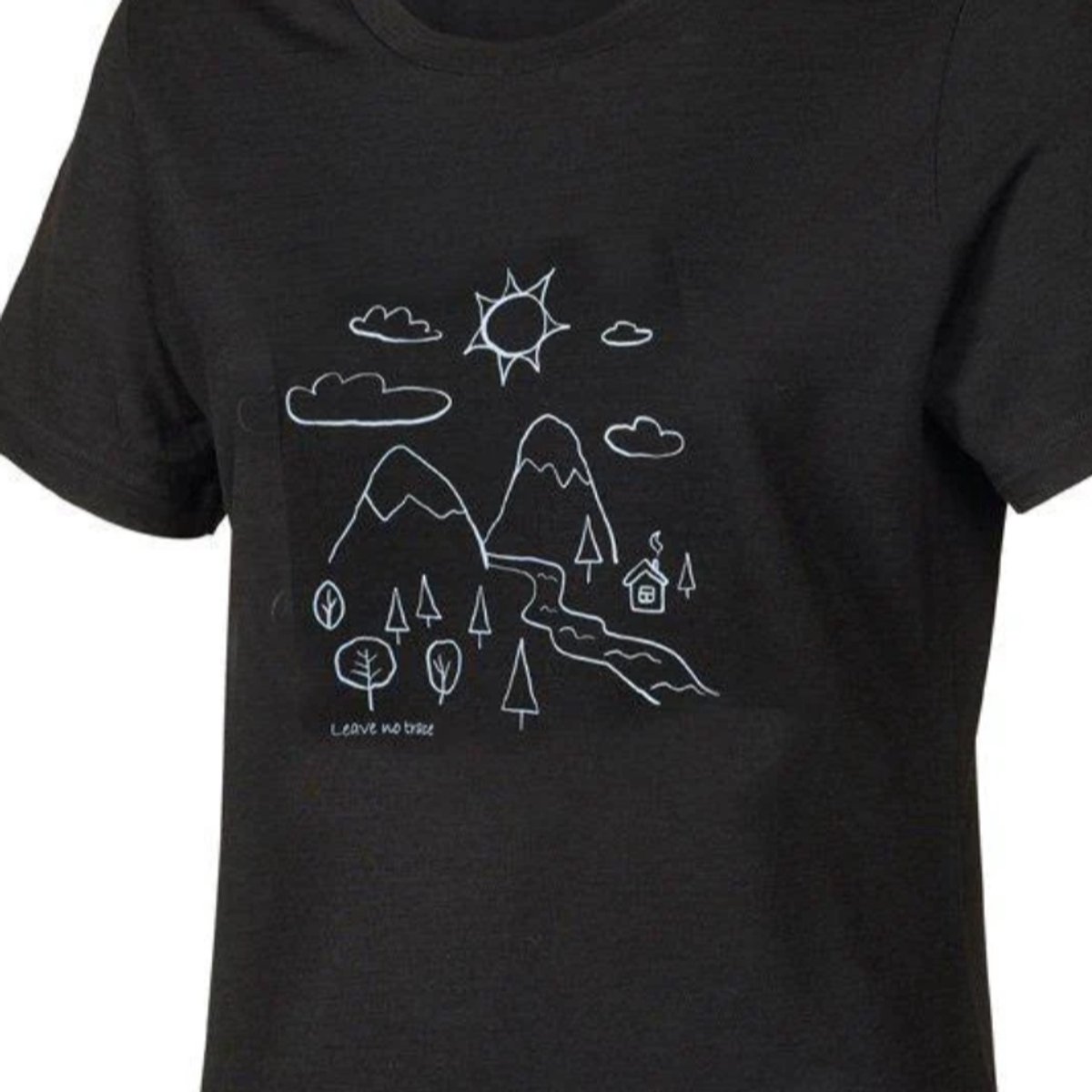 Ivanhoe t-shirt UW Cilla Outdoor voor dames - 100% merino wol - Zwart
