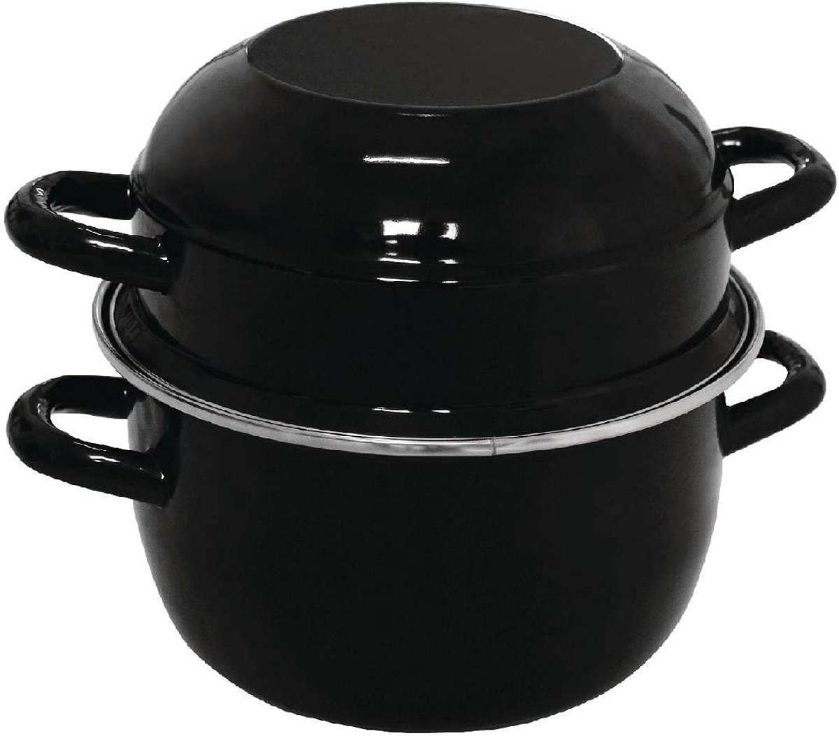 Sterke Porseleinen Mosselpot voor Professioneel Gebruik
