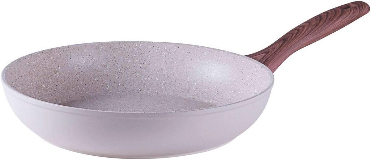 Koekenpan Aluminium 28 cm met Kopper en Zilver Afwerking