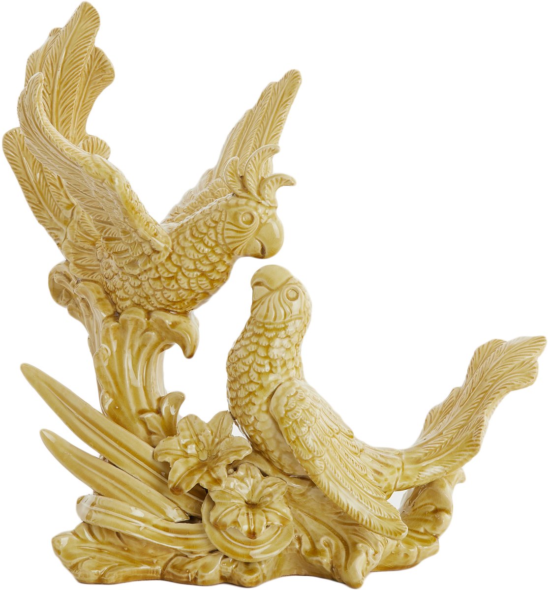 Light&living Ornament 43x21x43 cm BIRDS keramiek okergeel