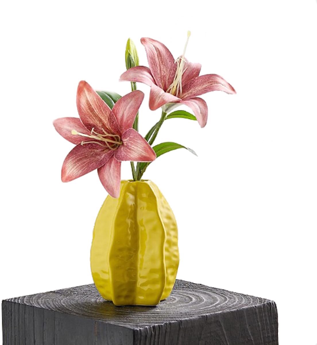 Imperatoris Keramische Vaas Set – Decoratieve Vazen voor Interieur en Woondecoratie – 1 stuks Yellow