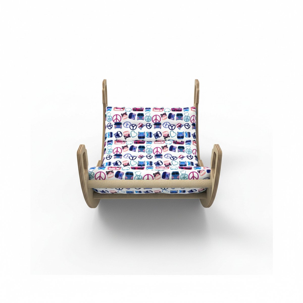 Nature Balance – Rocker – Klimboog – Berkenhout – Montessori – Met kussen – Voor baby & peuter –Natuurlijk
