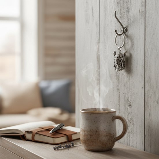 Grand X - Bell Guardian - Dieu Viking - Argent - Gremlin Bell - Porte-clés - Porte-clés Moto - Cloche Porte-Bonheur Moto - Pendentif Sac - Foi