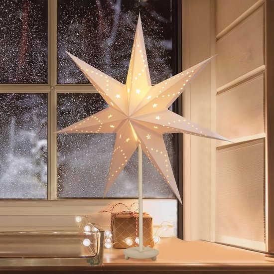 LED kerstster 35 cm - Papieren 3D ster voor romantische verlichting | bol