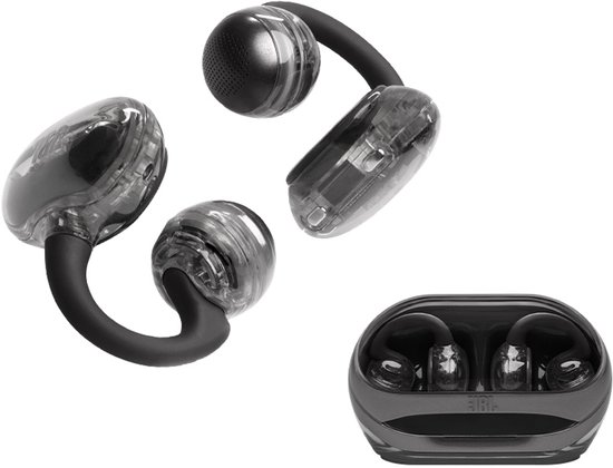 JBL Soundgear Clips - Open Ear Oortjes - Oortjes Draadloos - Sport Oordopjes - Bluetooth - Clip On - Hardlopen - 32 uur - Spatwaterdicht - IP54 - Oorclips - Zwart