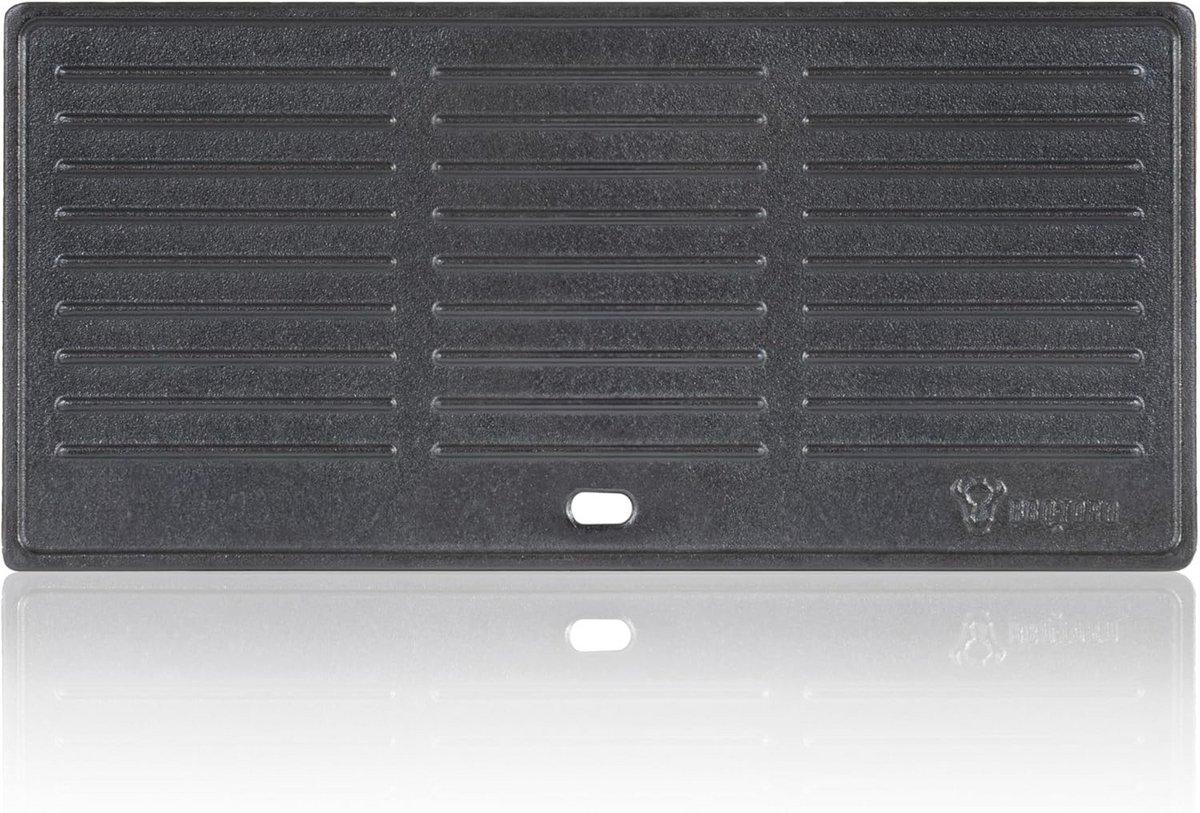 Omkeerbare Gietijzeren Grillplaat 42,5 x 20,5 cm - Universele Grillaccessoire voor BBQ