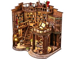 DIY Book Nook Kit - Houten modelbouw - Puzzel huis model bouwsets - Retro architectuurmodellen - DIY Miniatuur - zelf houten poppenhuis kit - Thuis, Boekenplank Decor - Valentijnsdagcadeaus