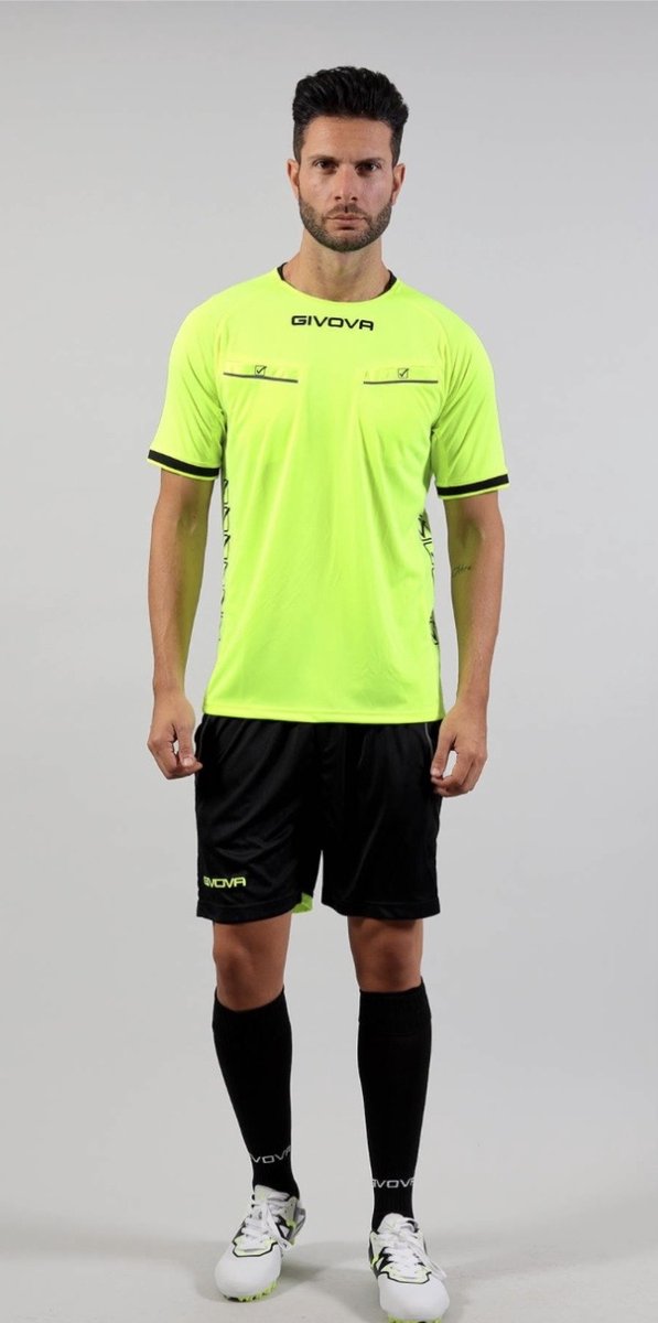 Scheidsrechter set, Givova, Kit Flag, /Fluo Geel/Zwart, maat L