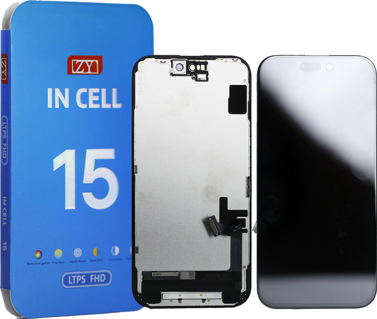 ZY Incell COF LCD scherm voor iPhone 15 – betrouwbare kwaliteit – IC overzetbaar