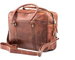 Handgemaakte Messengertas OnceDoce® ‘Montevideo’ Urban Vintage voor laptop 15 inch – 37x28x10 cm – A-4 Formaat – Model nr 0114