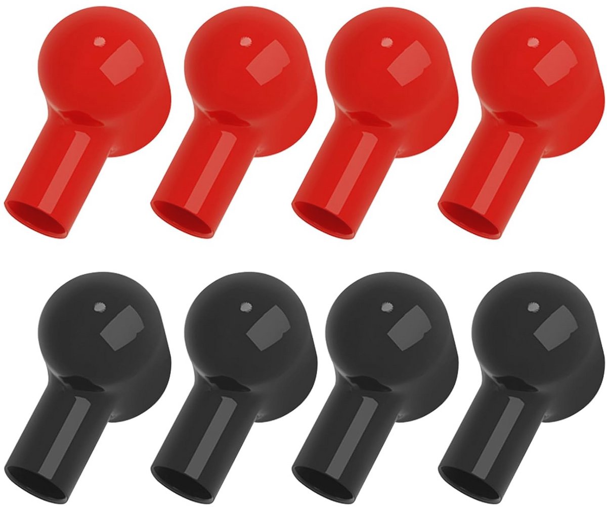 8-Pack Isolerende Covers voor Batterij Terminals - Rood/Zwart Kabelbeschermers voor Auto en Marine