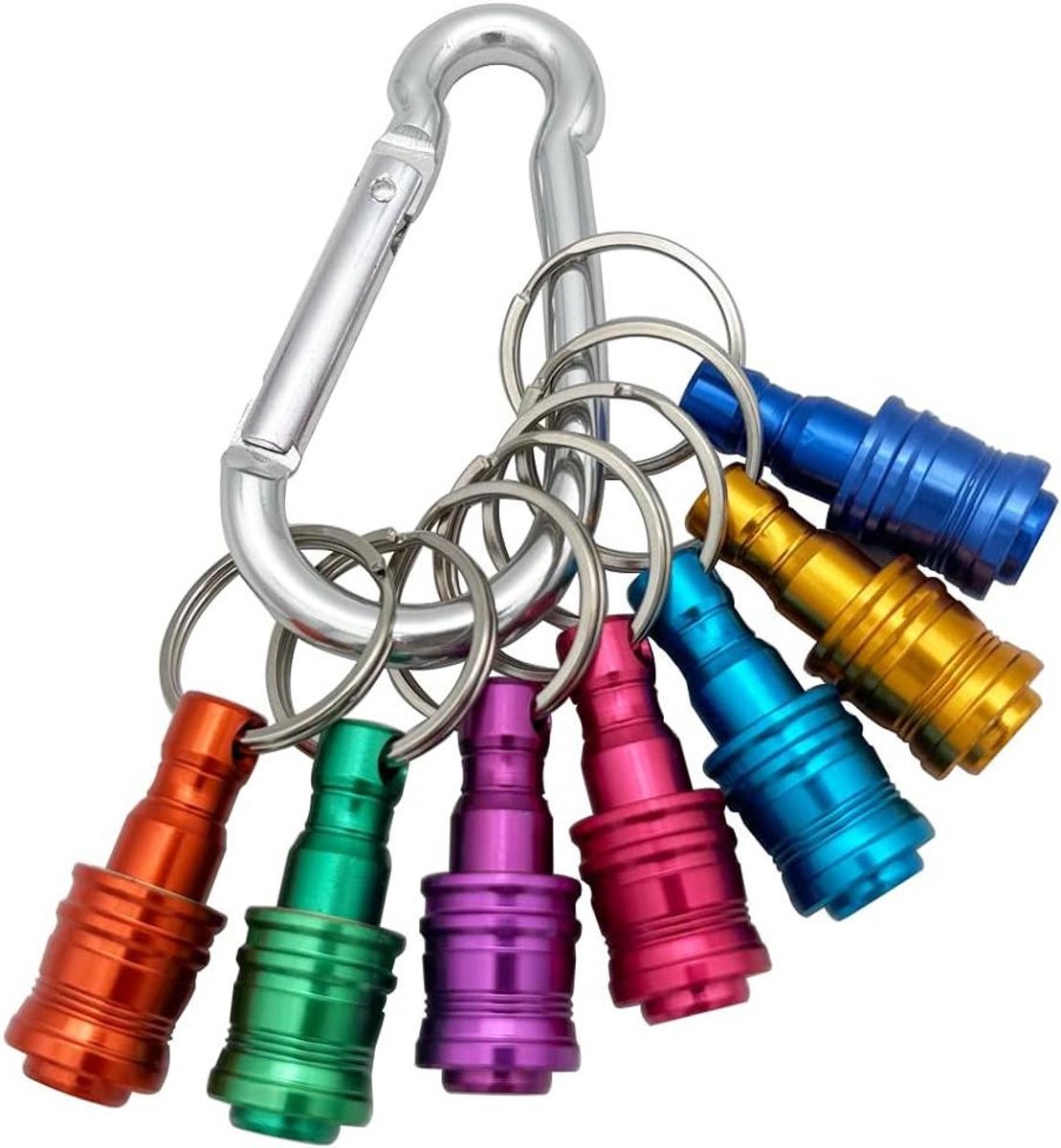 Allecta - Draagbare Sleutelhanger Boor Schroevendraaier Bit Houder - Aluminium - Quick Release - Extension Bar - Adapter - 1/4 "Zeskantschacht