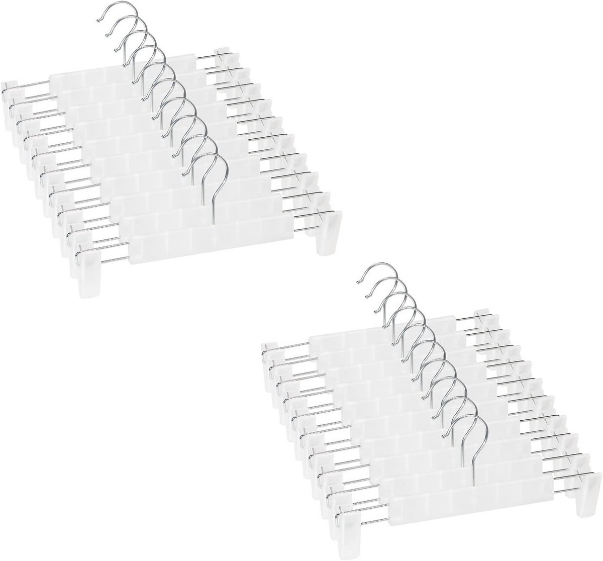 20 Stuks Kledinghangers met Verstelbare Clips en Antislip