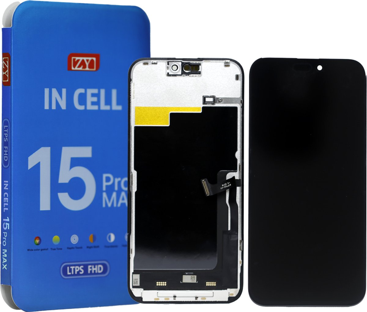 ZY Incell COF LCD scherm voor iPhone 15 Pro Max – 120Hz – groot & soepel – IC overzetbaar