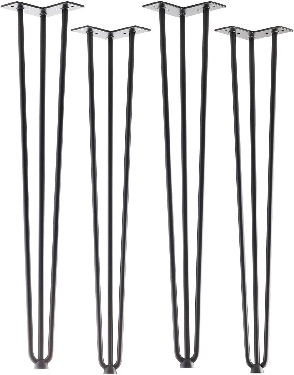 4 stuks Hairpin Tafelpoten Zwart - 710 mm Hoogte - Stijlvol en Functioneel