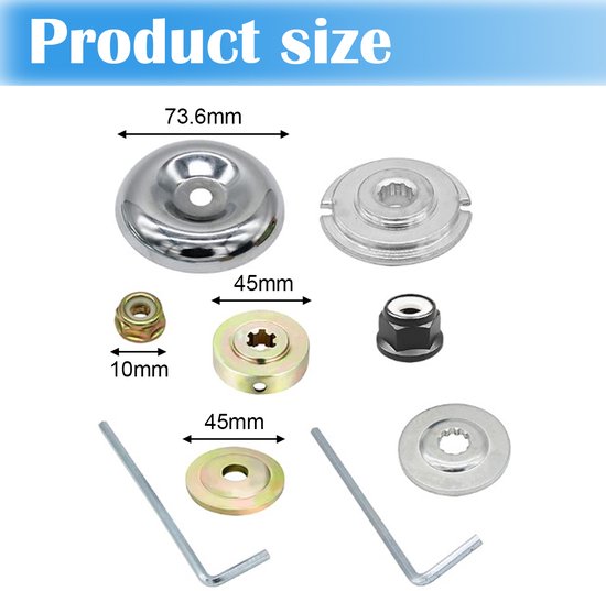 9x/Set Weed Trimmer Kop Adapter Kit - Geschikt voor Modellen FS120/FS130/FS130R/FS200R/FS250/FS55 - Hoogwaardig Staal — afbeelding 5