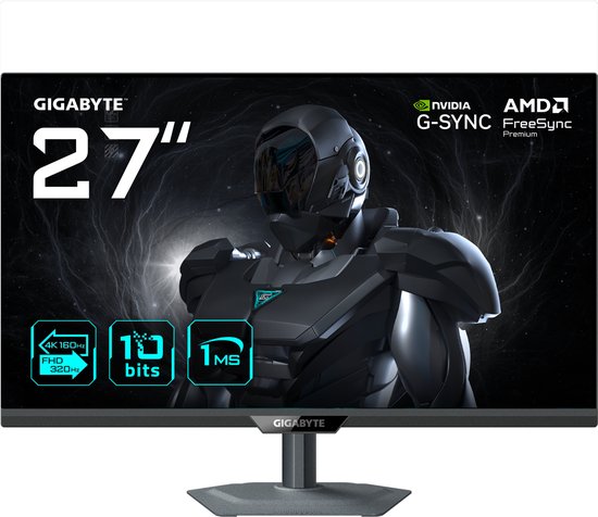 27″ 4K Ultra HD Monitor 3840×2160 IPS 1ms 320Hz NVIDIA G-SYNC AMD FreeSync LED Zwart